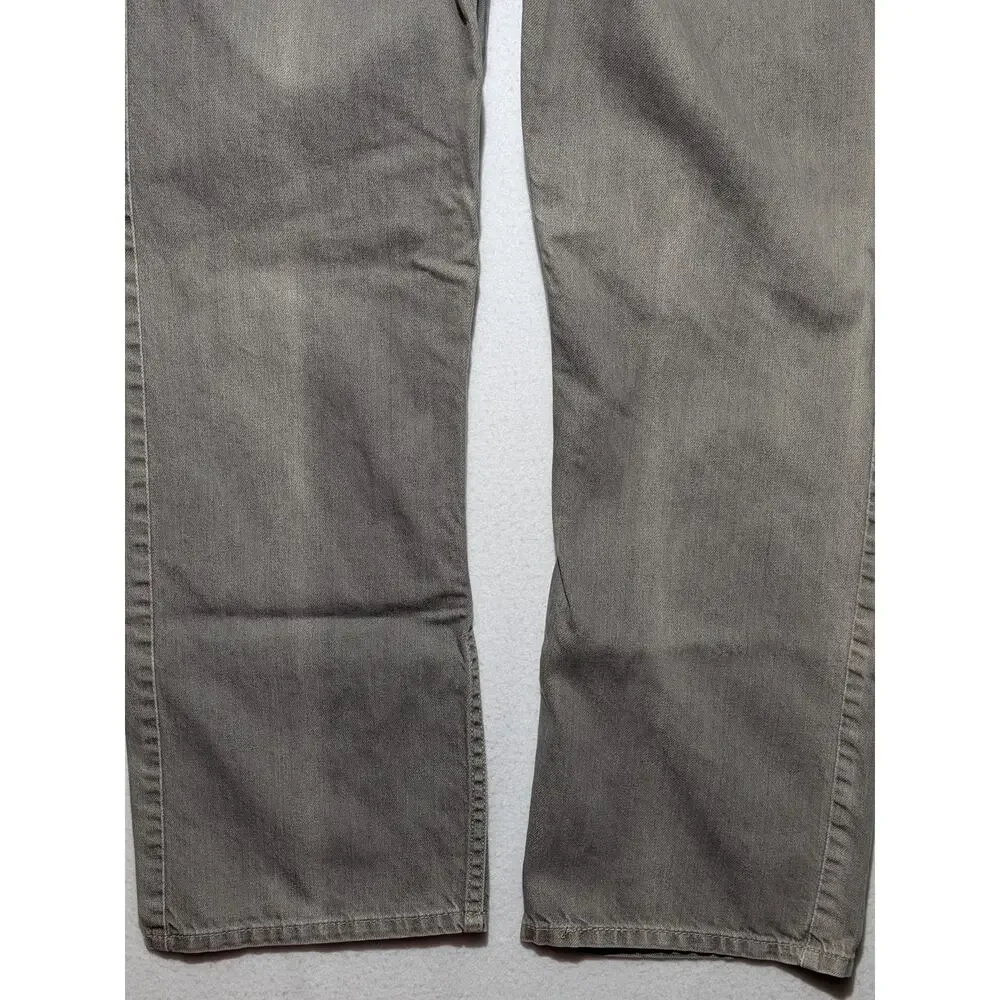 Levi's 569 Loose Straight Jeans 34x30 Gray‎ Denim 100% Cotton Mens Baggy Skater